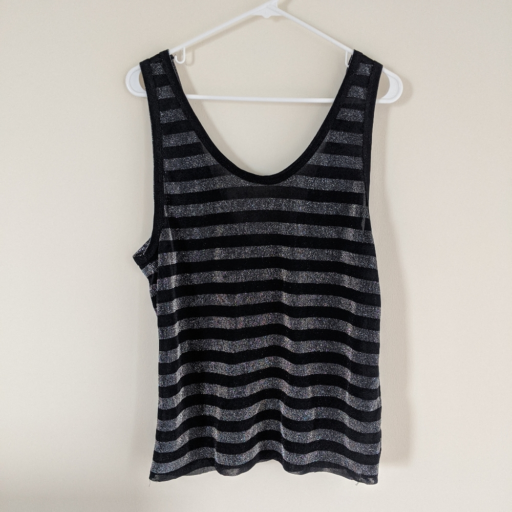 RTA shimmery striped tank NWT